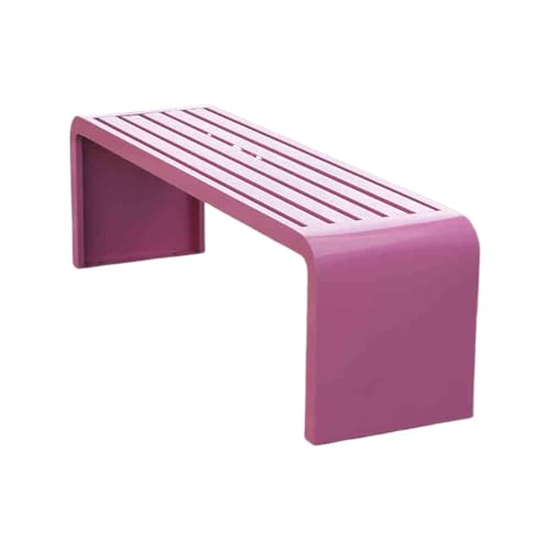 Wetterfeste Gartenbank Mehrfarbige Outdoor Sitzgelegenheit Verzinkt einteilig geschweißt Design Pflegeleicht für Hof Veranda Balkon - Rosa 150x40x45cm von Generisch