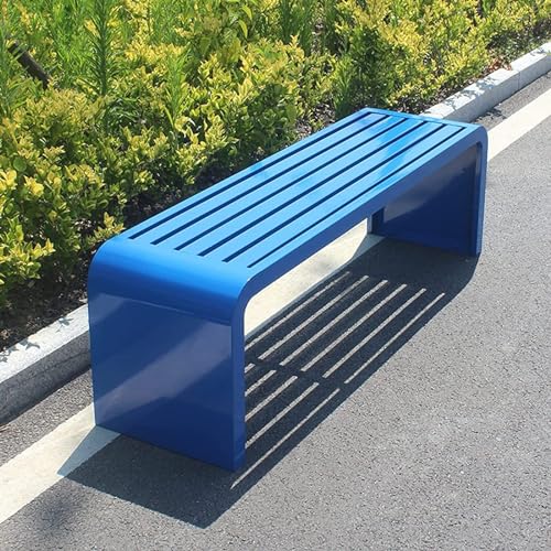 Wetterfeste Gartenbank – Metall-Gartenbank mit Stahlrahmen, perfekt für Terrasse, Park und Garten, Gartenmöbel, 99,8 x 40,1 x 45,2 cm von Generisch