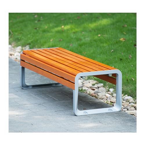 Wetterfeste Gartenbank aus Metall – Outdoor-Park-Sitzgelegenheit, stilvoller Lattenrost für Veranda, Hinterhof, Terrasse & Innenbereich – perfekt zum Entspannen bei jedem Wetter von Generisch