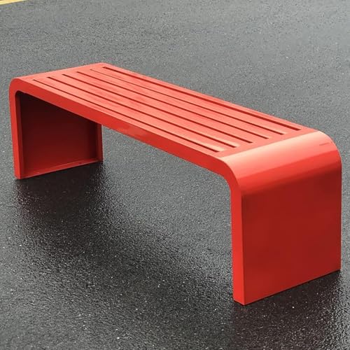 Wetterfeste Gartenbank aus Metall – Veranda-Möbel für Terrasse, Hof, Rasen und Deck – keine Montage erforderlich, ideal für Parks und Gärten von Generisch