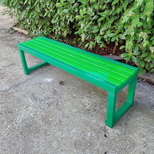 Wetterfeste Gartenbank aus Metall und Holz für den Außenbereich, robuste 500 kg Kapazität, ideal für Terrasse, Park, Rasen, Schule und Hof Wetterfeste Gartenbank aus Metall und Holz für den Außenbereich, robuste 500 kg Kapazität, ideal für Terrasse, Park, Rasen, Schule und Hof von Generisch