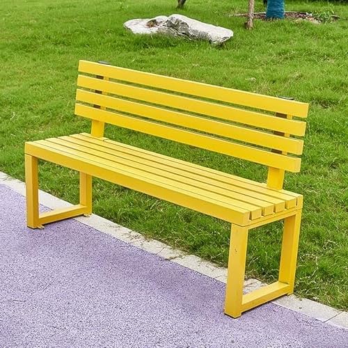 Wetterfeste Gartenbank für den Außenbereich mit Rückenlehne, langlebige Allwetter-Sitzgelegenheit für Terrasse, Veranda, Park, Hinterhof & Deck, bequeme und stilvolle Gartenmöbel von Generisch