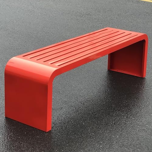 Wetterfeste Metall-Gartenbank – Stahlrahmen, Parksitz für Terrasse und Garten, perfekte Pflanzbank (Größe: 140 x 40 x 45,2 cm, Farbe: A) von Generisch