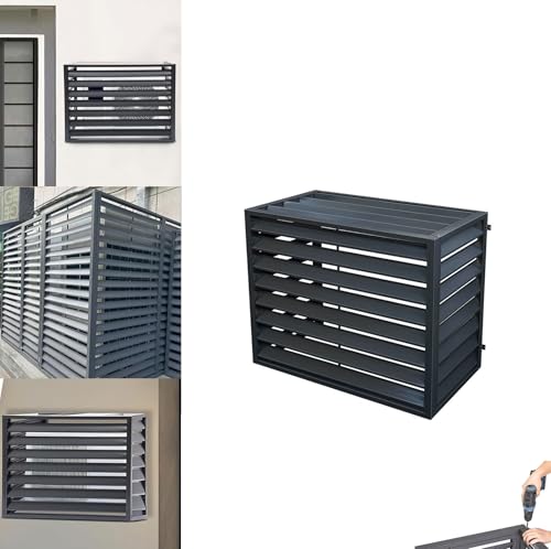 Wetterfeste Outdoor-Klimaanlagenabdeckung, schützende Wärmepumpenabdeckung mit 45° geneigtem Gitter für optimalen Luftstrom und Schutz vor Elementen Wetterfeste Outdoor-Klimaanlagenabdeckung, schützende Wärmepumpenabdeckung mit 45° geneigtem Gitter für optimalen Luftstrom und Schutz vor Elementen von Generisch