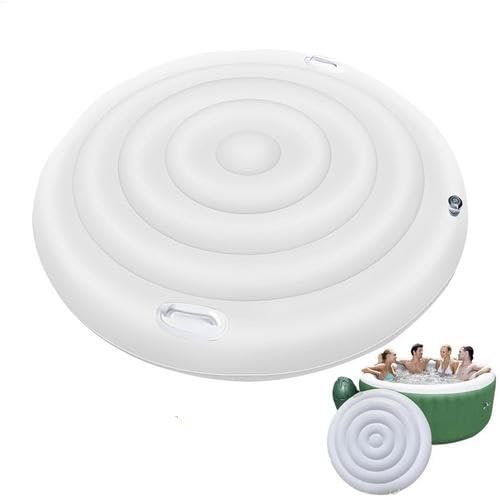 Whirl Pool Abdeckung, Aufblasbare Poolabdeckung, Energiesparende Spa-Abdeckung, Aufblasbare Abdeckung 138cm Thermoabdeckung Runde, Whirlpoolzubehör für Pool Spa von Generisch