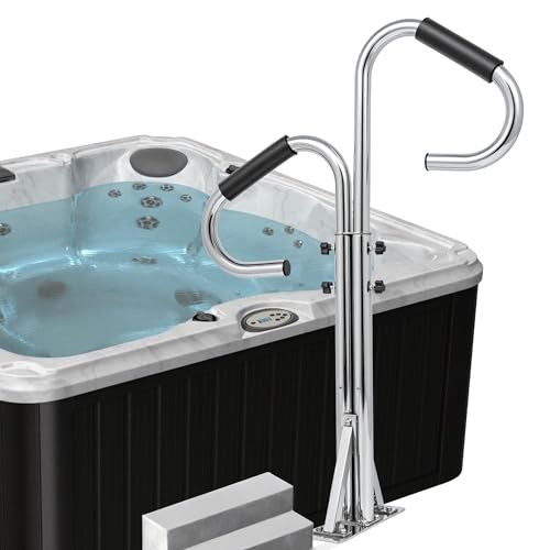 Whirlpool-Handläufe, höhenverstellbar mit 360° Drehgelenk, schieben Sie unter die Halterung für einfachen Ein- und Ausstieg, unterstützt 272 kg für Innen- und Außenspas Whirlpool-Handläufe, höhenverstellbar mit 360° Drehgelenk, schieben Sie unter die Halterung für einfachen Ein- und Ausstieg, unterstützt 272 kg für Innen- und Außenspas von Generisch