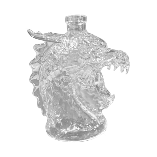 Whiskey Flasche Drache Whiskey Dekanter Neuheit Likörbehälter Glas Design Geschenk für Männer Home Tasting Bier Hochzeit Junggesellenabschied Sammler Langlebig von Generisch