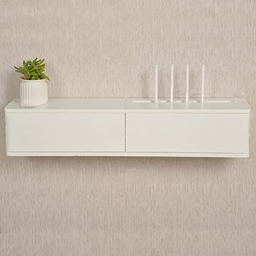 WiFi-Router-Aufbewahrungsbox, kreatives Wandhalterungsregal für TV-Set-Top-Box, organisierte Aufbewahrungslösung für WLAN-Router und Zubehör WiFi-Router-Aufbewahrungsbox, kreatives Wandhalterungsregal für TV-Set-Top-Box, organisierte Aufbewahrungslösung für WLAN-Router und Zubehör von Generisch