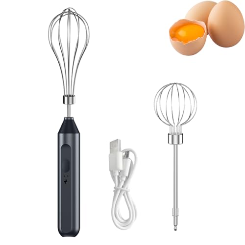 Wiederaufladbare Milchstärke - Schnurloser Elektrischer Handmischer, Eintauchmixer Whisk | 3-Gang-Verstellbarer, Umrührender Rührschlag, Tragbarer Abnehmbarer Ansatz, Küchencreme Buttersauces Suppe Ei von Generisch
