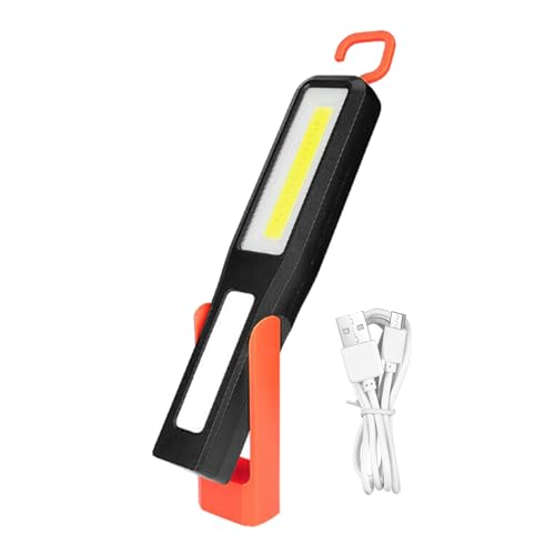 Wiederaufladbare Taschenlampen Magnetisch - USB Aufladbare Sportlampe - Wasserdicht Tragbar 7 Modi Haken Für Camping Outdoor Notfall von Generisch