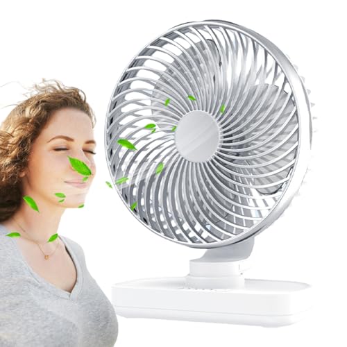Wiederaufladbarer Ventilator - USB-Aufladbarer Nachttisch Ventilator Mit Kühlfunktion | 4 Geschwindigkeitsstufen Kompaktkühler Mit Leichtem Design Für Energieeffiziente Kühlung In Innenräumen Outdoor- Wiederaufladbarer Ventilator - USB-Aufladbarer Nachttisch Ventilator Mit Kühlfunktion | 4 Geschwindigkeitsstufen Kompaktkühler Mit Leichtem Design Für Energieeffiziente Kühlung In Innenräumen Outdoor- von Generisch