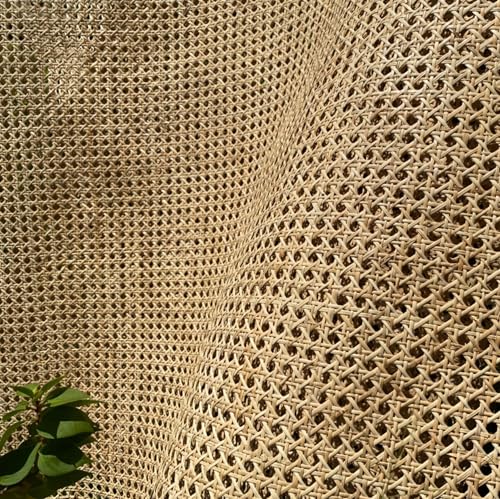 Wiener Geflecht Meterware, 100 x 100cm Große Größe Natürliches Rattan meterware, Stuhl Wiener Geflecht, Rattan Geflecht Natur meterware, Rattan Gurtband,Wiener geflecht Schrank, Möbel, Kommode,Sessel von Generisch