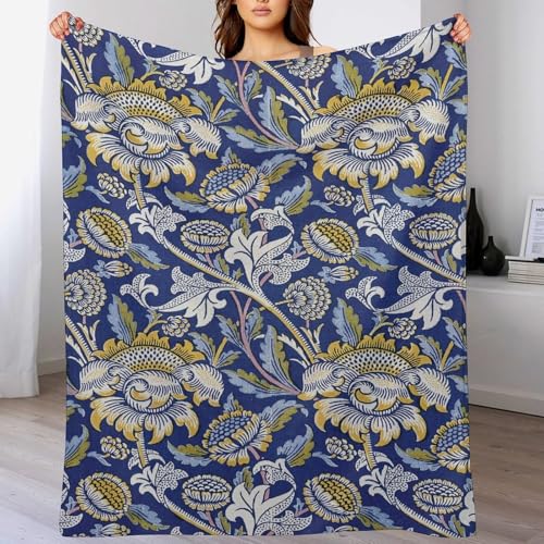 William-Morris Poster-Steppdecke, superweiche und warme Flanell-Fleecedecke, für alle Jahreszeiten, für Bett, Sofa, Couch, 101,6 x 127 cm, 57 Stück William-Morris Poster-Steppdecke, superweiche und warme Flanell-Fleecedecke, für alle Jahreszeiten, für Bett, Sofa, Couch, 101,6 x 127 cm, 57 Stück von Generisch