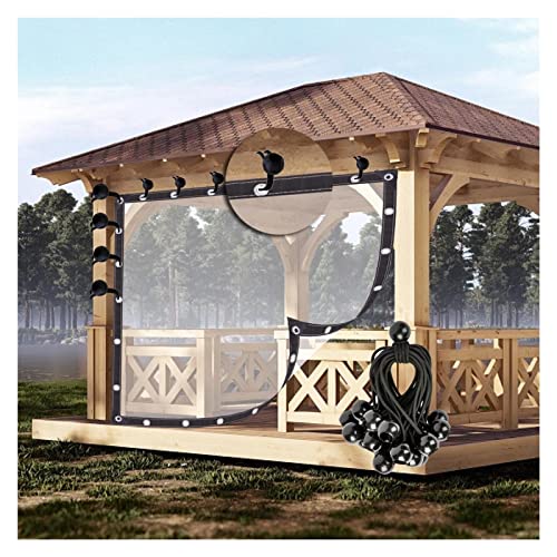 Winddichte, transparente Pergola-Seitenteile mit Ösen | wasserdichte weiche Glasvorhänge für Terrasse und Pavillon | anpassbare klare Farbe | Größe: 5 x 3,5 m Winddichte, transparente Pergola-Seitenteile mit Ösen | wasserdichte weiche Glasvorhänge für Terrasse und Pavillon | anpassbare klare Farbe | Größe: 5 x 3,5 m von Generisch