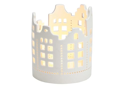 Windlicht Haus rund 14cm hoch - 10 cm Durchmesser weiß Teelichthalter Porzellanhaus Teelichthaus - Porzellan - Deko Windlicht Haus rund 14cm hoch - 10 cm Durchmesser weiß Teelichthalter Porzellanhaus Teelichthaus - Porzellan - Deko von Generisch