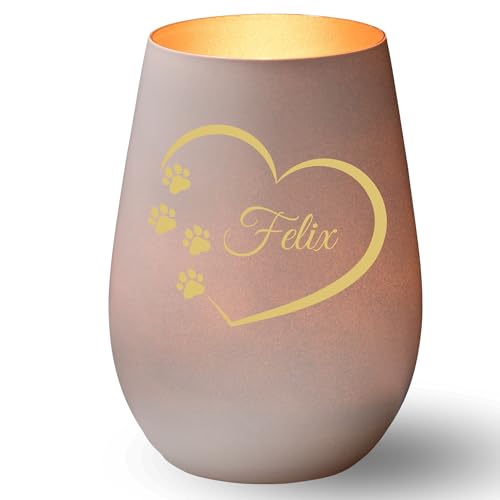 Windlicht Trauerlicht mit Gravur – Personalisiertes Erinnerungslicht Kerzenhalter, Hund Haustier Katze Trostgeschenk Kerze, Andenken Tier, Erinnerung an verstorbenen Hund Windlicht Trauerlicht mit Gravur – Personalisiertes Erinnerungslicht Kerzenhalter, Hund Haustier Katze Trostgeschenk Kerze, Andenken Tier, Erinnerung an verstorbenen Hund von Generisch