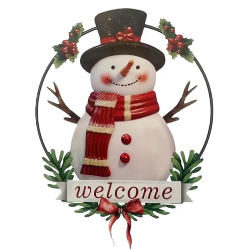 Winter Türdeko Weihnachtskranz Alternative Indoor Outdoor Urlaub Haustür Schild Festliche Metallkunst Rustikale Winterdekor Hängende Weihnachtsdekoration Winter Türdeko Weihnachtskranz Alternative Indoor Outdoor Urlaub Haustür Schild Festliche Metallkunst Rustikale Winterdekor Hängende Weihnachtsdekoration von Generisch