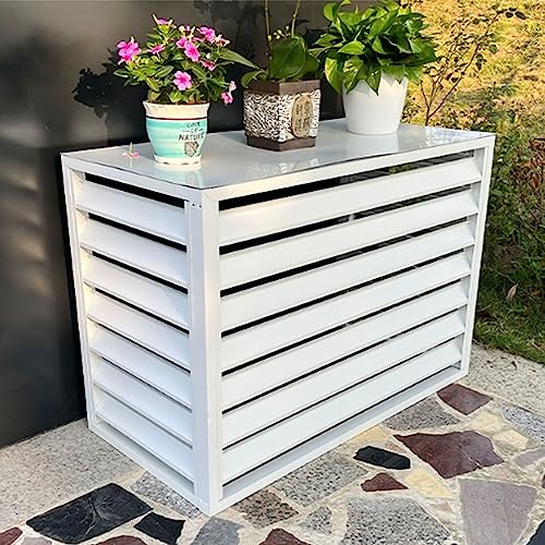 Winterschutz für Mini-Split-Wechselstromgeräte – langlebige Aluminiumabdeckung für Klimaanlage und Wärmepumpe, weißes Design für den Innen- und Außenbereich, vollständige Abdeckung. von Generisch