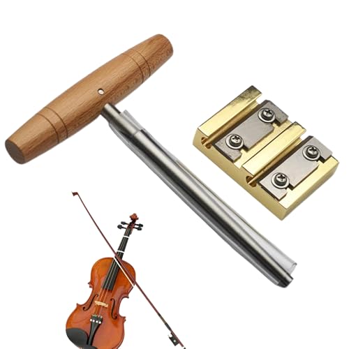 Wirbelreibahle Violine, Violine Spiralschneider – 10.5cm Violinwirbelschneider – 1:26 Taper Reamer & Stiftcutter Set für Geige, Bratsche, – Luthier Werkzeug zur Reparatur & Wartung von Generisch