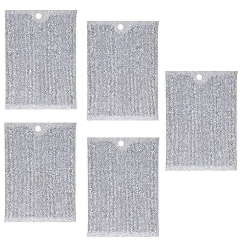 Wire Dish Cloths - 5 Pieces Non-Scratch Wire Dish Cloths | Self-Draining Pads Scrubber Portable Cleaning Tools for Kitchen Home Washing Cookware Stove Counter Fruits Vegetables and Faucets Wire Dish Cloths - 5 Pieces Non-Scratch Wire Dish Cloths | Self-Draining Pads Scrubber Portable Cleaning Tools for Kitchen Home Washing Cookware Stove Counter Fruits Vegetables and Faucets von Generisch