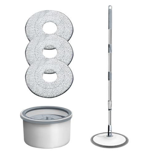 Wischmopp- und Eimer-Set, um 360 Grad drehbarer Wischmopp und Eimer, Haushaltsreiniger-Werkzeug für Hartholzböden, , Küche, Bad, Wohnzimmer Wischmopp- und Eimer-Set, um 360 Grad drehbarer Wischmopp und Eimer, Haushaltsreiniger-Werkzeug für Hartholzböden, , Küche, Bad, Wohnzimmer von Generisch