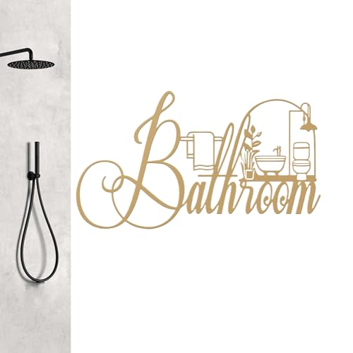 Witzige Badezimmer Schilder - Türschild Mit Ausgeschnittener Form - Vintage Zuhause Wandkunst Dekoration für Studentenzimmer Wohnung Eingangsbereich und Witzige Badezimmer Schilder - Türschild Mit Ausgeschnittener Form - Vintage Zuhause Wandkunst Dekoration für Studentenzimmer Wohnung Eingangsbereich und von Generisch