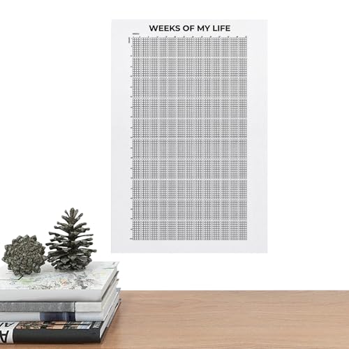 Wochen Meines Lebens Kalender - 4000 Wochen Poster Wall Planer | Motivationsleben Kalender Für Zielverfolgung & Zeitmanagement | Ästhetische Wandkunst Für Schlafzimmer, Büro, Studentenwohnheimdekorati Wochen Meines Lebens Kalender - 4000 Wochen Poster Wall Planer | Motivationsleben Kalender Für Zielverfolgung & Zeitmanagement | Ästhetische Wandkunst Für Schlafzimmer, Büro, Studentenwohnheimdekorati von Generisch