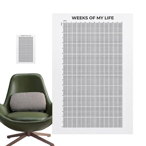 Wochen Meines Lebens Kalender - Motivation Stoische Kalender, Woche Poster 4000 Wochen | Inspirierender Zielplaner Timeline -Layout, Minimalistische Selbstentwicklungsdiagramm Mit Visualisierung Für H Wochen Meines Lebens Kalender - Motivation Stoische Kalender, Woche Poster 4000 Wochen | Inspirierender Zielplaner Timeline -Layout, Minimalistische Selbstentwicklungsdiagramm Mit Visualisierung Für H von Generisch