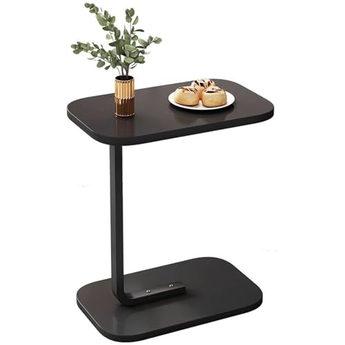 Wohnzimmer Beistelltisch, Kleiner Beistelltisch für Schwarzer C-förmiger Sofatisch, Nachttisch mit Metallrahmen, Kleiner Couchtisch für Sofa, Bett, Badewanne, Laptop Wohnzimmer Beistelltisch, Kleiner Beistelltisch für Schwarzer C-förmiger Sofatisch, Nachttisch mit Metallrahmen, Kleiner Couchtisch für Sofa, Bett, Badewanne, Laptop von Generisch