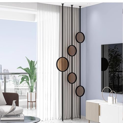 Wohnzimmer Sichtschutz Trennwand mit Glas, dekorative Trennwand aus Metall zur Raumtrennung und Wanddekoration von Generisch