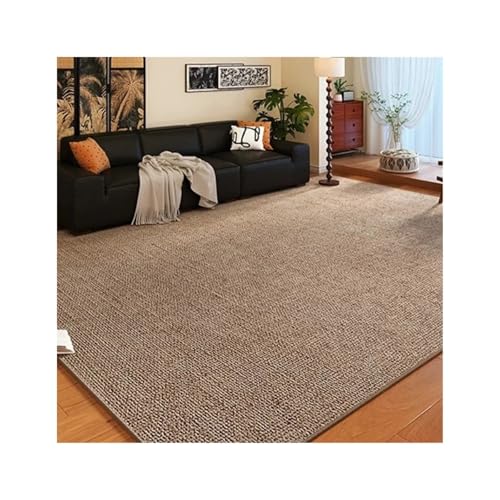 Wohnzimmerteppich, große Fläche, brauner Teppich, Couchtisch, Arbeitszimmer, Schlafzimmer, Nachttisch, rutschfest, weiche Bodenmatte (Khaki, 220 x 330 cm) von Generisch