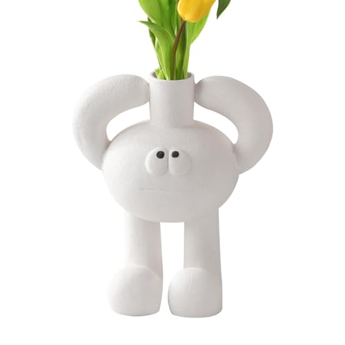 Wohnzimmervase, Pflanzenvase für den Innenbereich - Kreative Neuheit Blumenvase Harz Blumentopf,Lustiger moderner Wohndekor-Skulptur-Blumentopf für Blumenpflanzen von Generisch