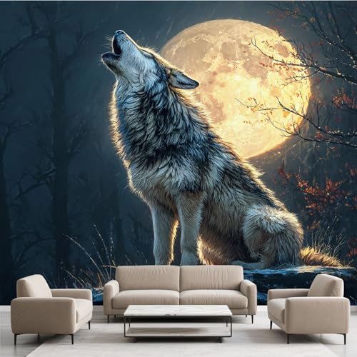 Wolf Mond Nacht Heulen Wald Natur Tapete Selbstklebende Fototapete Tiere Abstrakt Tapeten Modern Wandtapete Vinyl Wasserdicht Wandaufkleber für Wohnzimmer Schlafzimmer Küchen 250x370 cm Wolf Mond Nacht Heulen Wald Natur Tapete Selbstklebende Fototapete Tiere Abstrakt Tapeten Modern Wandtapete Vinyl Wasserdicht Wandaufkleber für Wohnzimmer Schlafzimmer Küchen 250x370 cm von Generisch