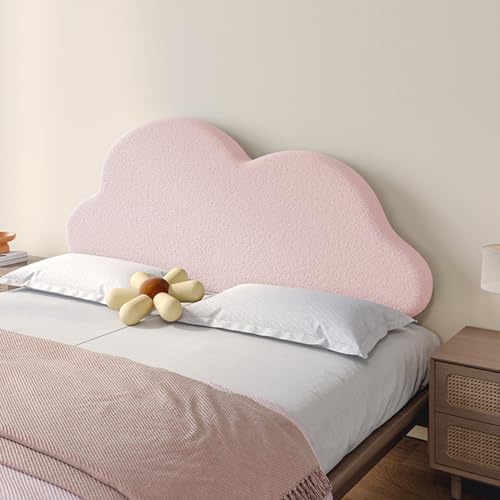 Wolkenförmiges Kopfteilkissen, weich, moderat, hoher Rückprall, Nachttisch-Rückenlehne, französischer Stil, Anti-Bump-Design, großes rosa Kissen (150 x 65 x 10 cm) für Komfort und Unterstützung von Generisch