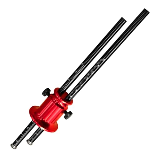 Wood Marking Gauge, Precision Woodworking Scriber Tool, Double Scale Aluminum Alloy Ruler with Adjustable Guide for Furniture Cabinet Carpenter Craftsmen Room Projects von Generisch
