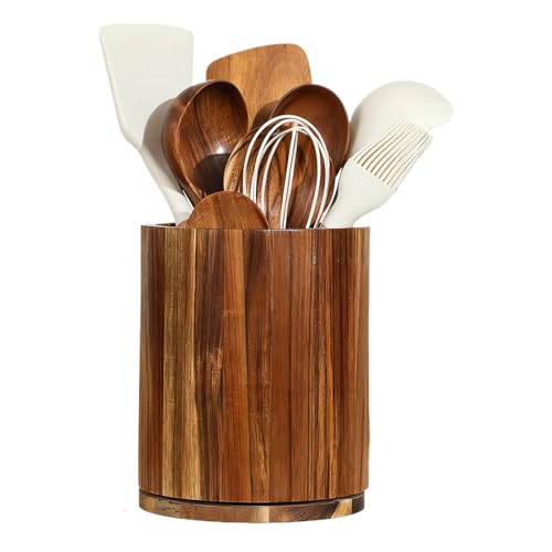 Wooden Utensil Holder, Rotating Storage Rack, 7.28in Kitchen Counter Organizer, Smooth Swivel Functionality, Sturdy Natural Construction for Decluttering Busy Cooking Spaces, Homes, Restaurants Wooden Utensil Holder, Rotating Storage Rack, 7.28in Kitchen Counter Organizer, Smooth Swivel Functionality, Sturdy Natural Construction for Decluttering Busy Cooking Spaces, Homes, Restaurants von Generisch