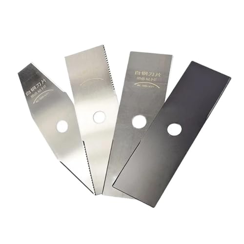 XCAN 1pc 305mm 2T Weiß Stahl Pinsel Cutter Klinge Gras Cutter Pinsel Cutter Teile Ersatz Gerade Klinge for Rasenmäher(White Rhombus Shape) von Generisch