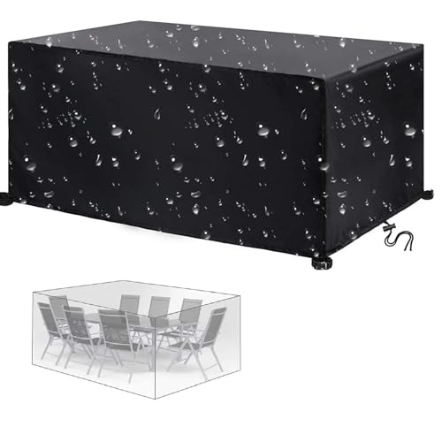 XL wasserdichte Abdeckung für Terrassenmöbel, 355 x 120 x 80 cm, robuster Rattan-Tischschutz, winddicht und UV-beständig, langlebiger Outdoor-Schutz für Gartenmöbel-Set XL wasserdichte Abdeckung für Terrassenmöbel, 355 x 120 x 80 cm, robuster Rattan-Tischschutz, winddicht und UV-beständig, langlebiger Outdoor-Schutz für Gartenmöbel-Set von Generisch
