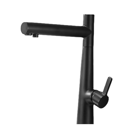 ZLLFHS Filter für Wasserhahn Reines Wasser Heiß und Kalt Messing 360° Drehung Küchenspüle Armaturen Grau von Generisch