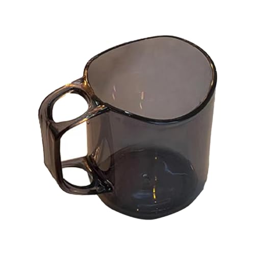 Zahnbürstenbecher – Zahnbürstenbecher Für Badezimmer | Gebogener Badezimmerbecher Mit Henkel | Badezimmer-Mundwasserbecher | Mehrzweck-Zahnbürsten-Zahnpasta-Halter | Wiederverwendbarer Zahnbürstenbech von Generisch