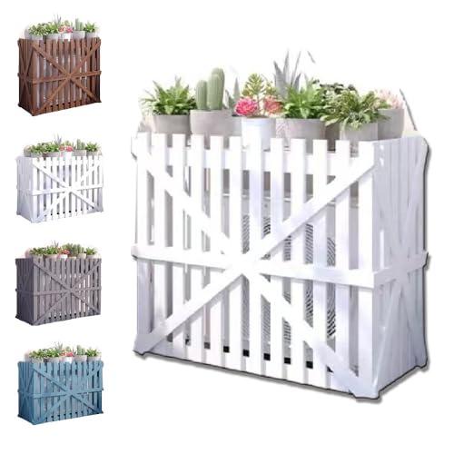Zaunblende für den Außenbereich – Sichtschutz-Wandabdeckung für Garten, Hof und Pool – einfach zu installierende Schutzhülle (weiß, 119,9 x 59,9 x 104,9 cm) von Generisch