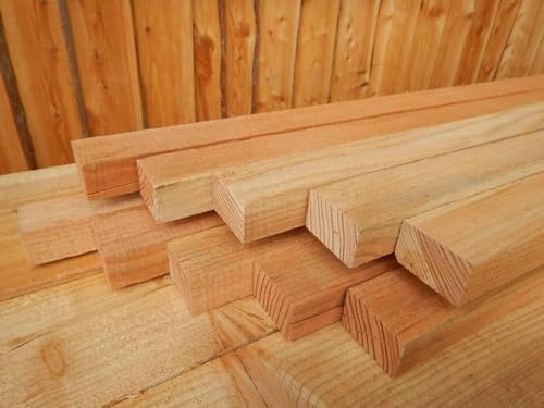 Zaunlatte aus Lärche 30 x 50 mm x 150 cm Länge - Holz Latten Lattenzaun Holzzaun (150 cm Lärche Zaunlatte) 35 Stück von Generisch