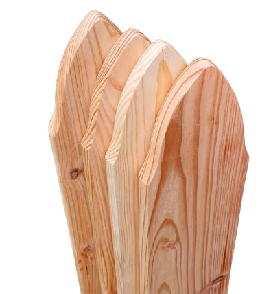 Zaunlatten 2x9x80cm Sibirische Lärche 30 Stück Muster E von Generisch