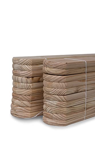 Zaunlatten 2x9x160cm Sibirische Lärche 15 Stück Muster A von Generisch