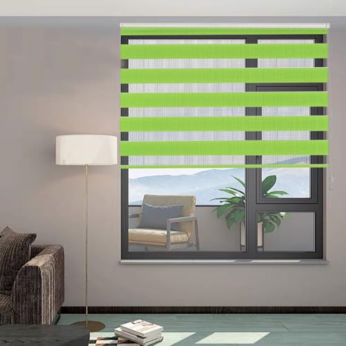Zebra Rollo Sichtschutz und Sonnenschutz Verdunkelung Easy Fit Kindersicher UV-Schutz für Wohnzimmer Büro 105x220cm von Generisch