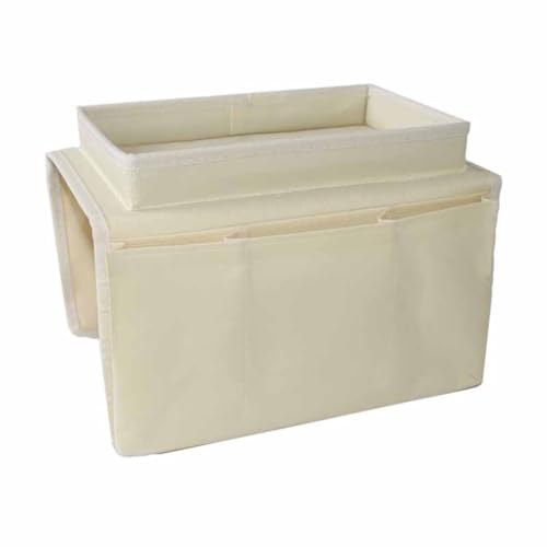 Zedernblöcke Zur Aufbewahrung Von Kleidung Sofa Armrest Organizer with Cup Holder Tray Chair Arm TV Remote Holder for Recliner Couch Armchair Caddy Bedside Storage Raumaufbewahrung (Beige, One Size) von Generisch