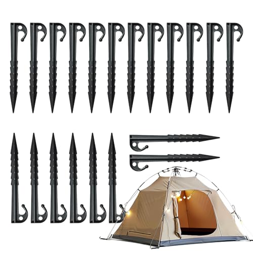 Zelte Heringe, 20 Stück Robuste Erdnägel, Markise Heringe Zubehör Für Sonnensegel Rasen Garten Reise Gewächshaus Plane von Generisch