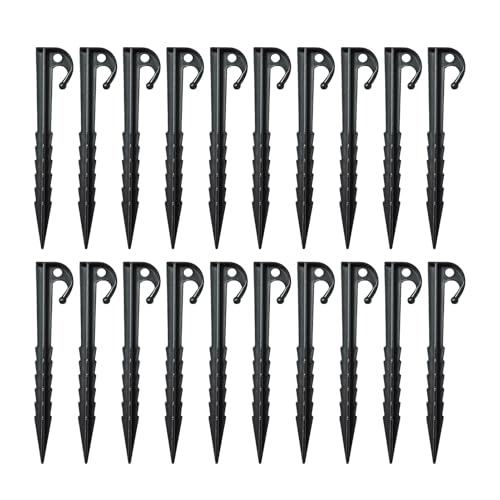 Zelte Heringe,20 Stück Robuste Erdnägel | Markise Heringe Zubehör Für Sonnensegel Rasen Garten Reise Gewächshaus Plane von Generisch