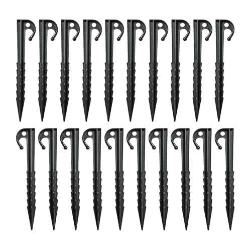 Zelte Heringe | 20 Stück Robuste Erdnägel,Camping Zubehör Spikes für Planen Sonnensegel Garten Gewächshaus Reise Picknick Anfänger von Generisch