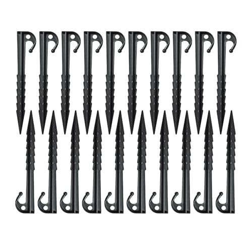 Zeltstifte- 20 Stück Erdnägel,Zeltpflöcke Stabil Campingzubehör Für Camping Garten Sonnenschutz Bodenanker Strapazierfähigkeit Bodenanker von Generisch